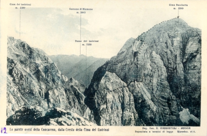 La parete ovest della Concarena